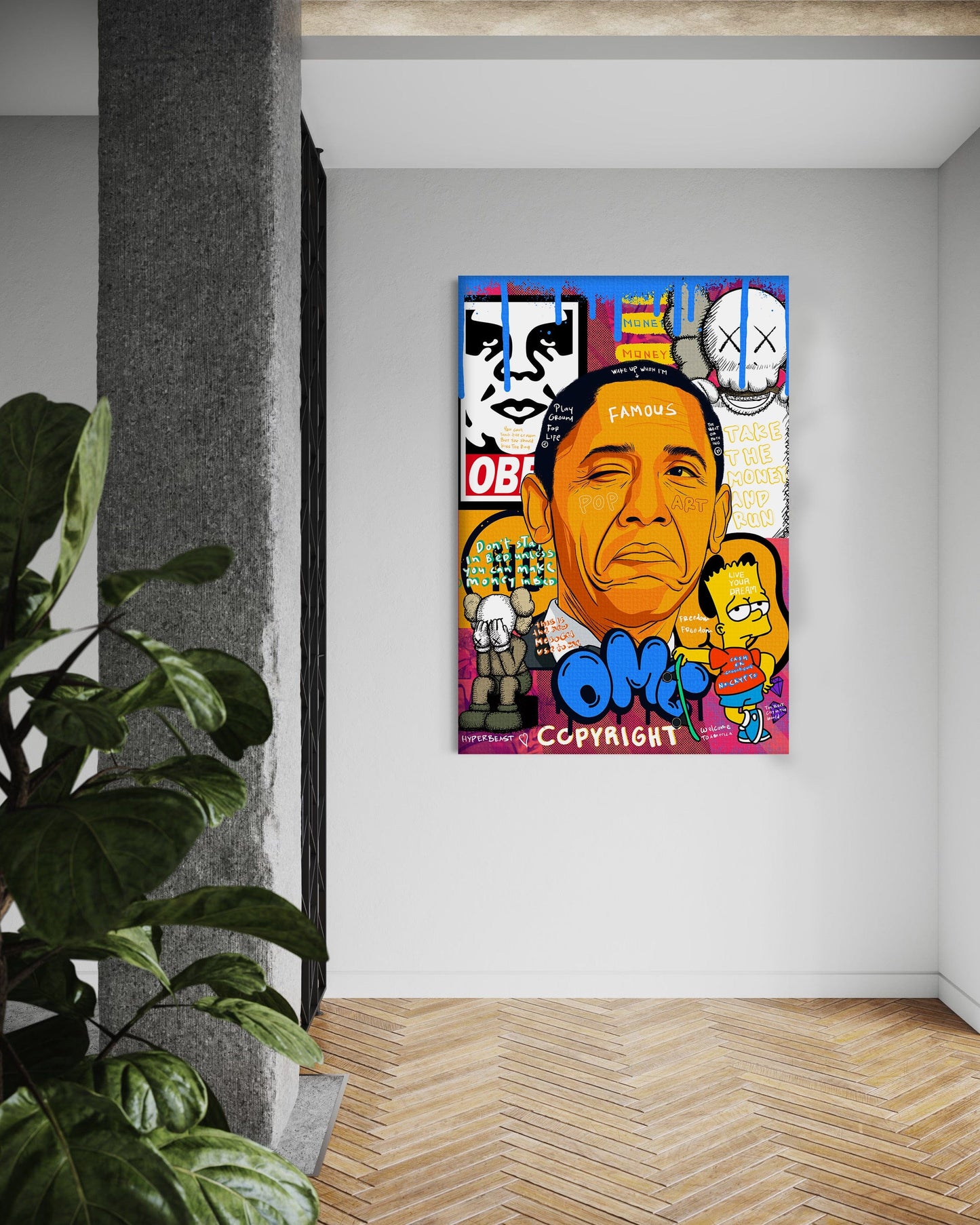Obama - Leinwandbild Pop Art