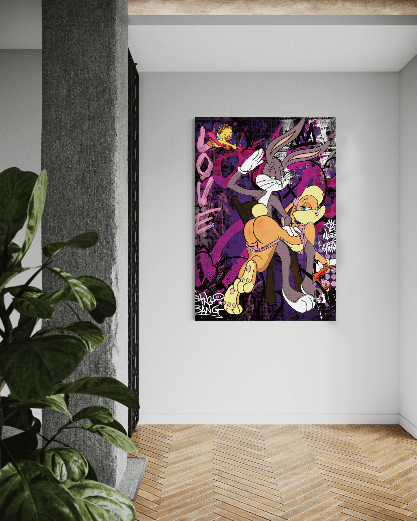 Playing Bugs B. - Leinwandbild Pop Art