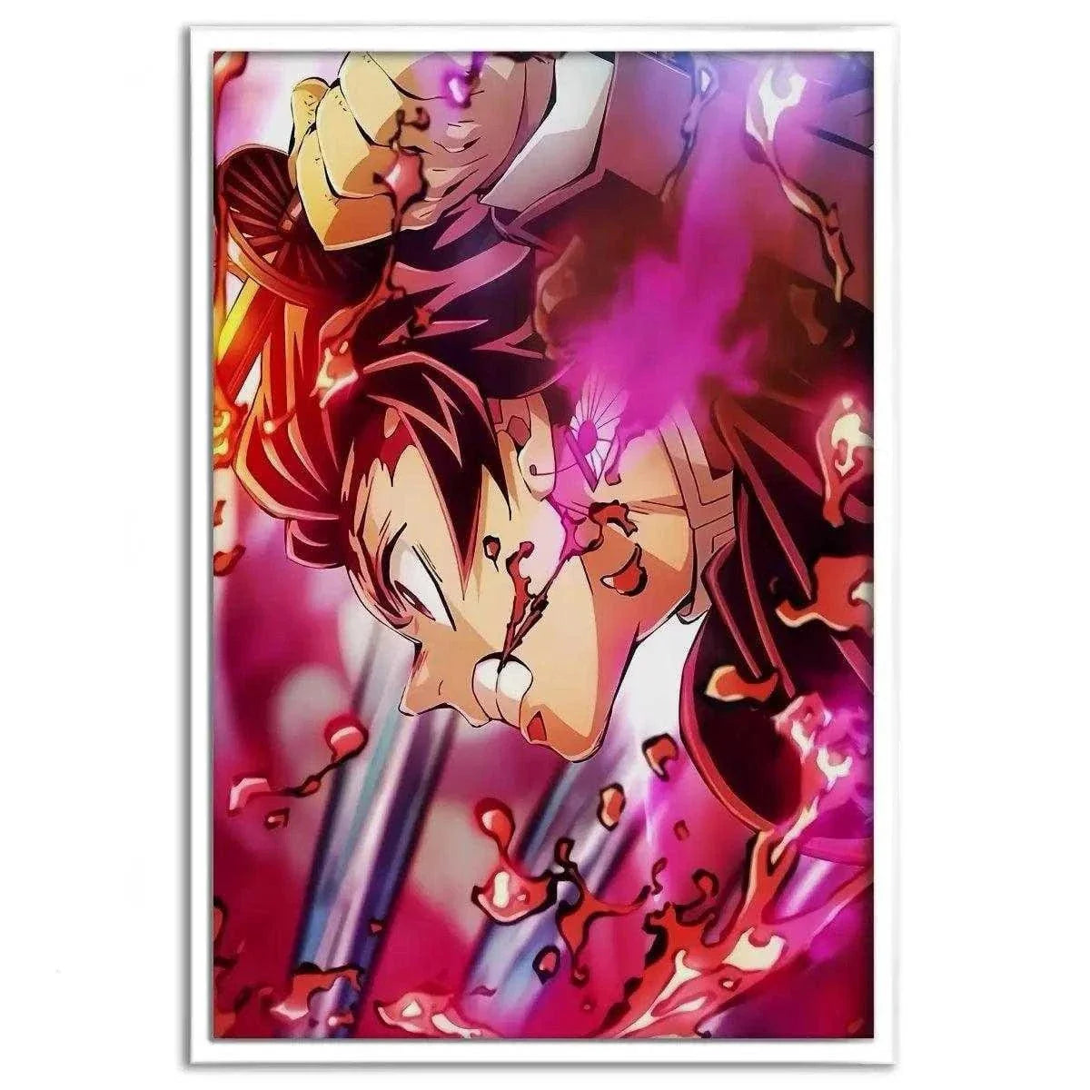 Purple Tanjiro - Demon Slayer - Anime Leinwandbild