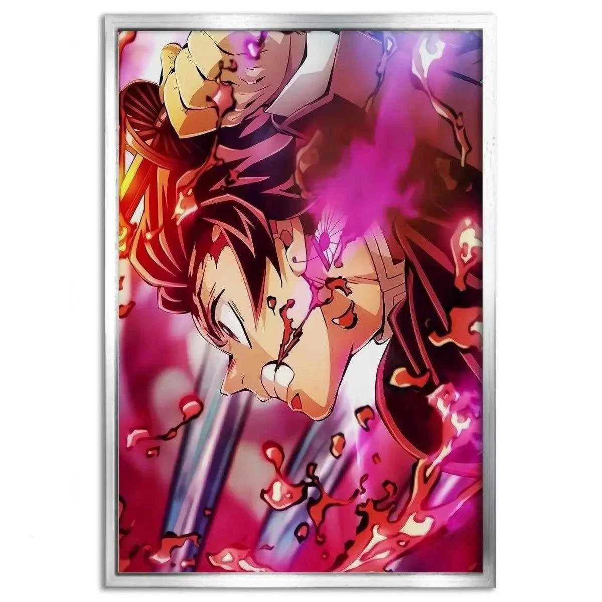 Purple Tanjiro - Demon Slayer - Anime Leinwandbild