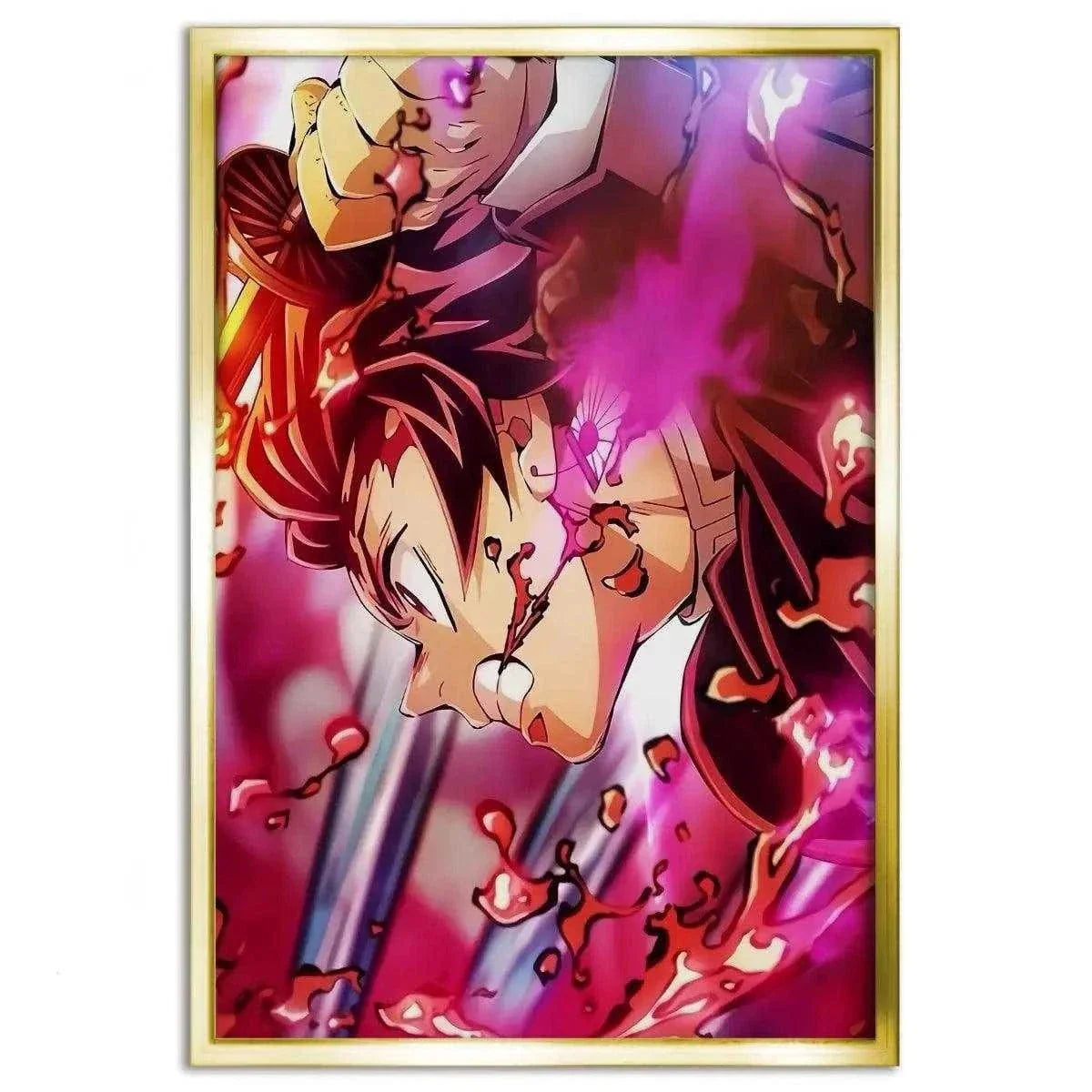 Purple Tanjiro - Demon Slayer - Anime Leinwandbild