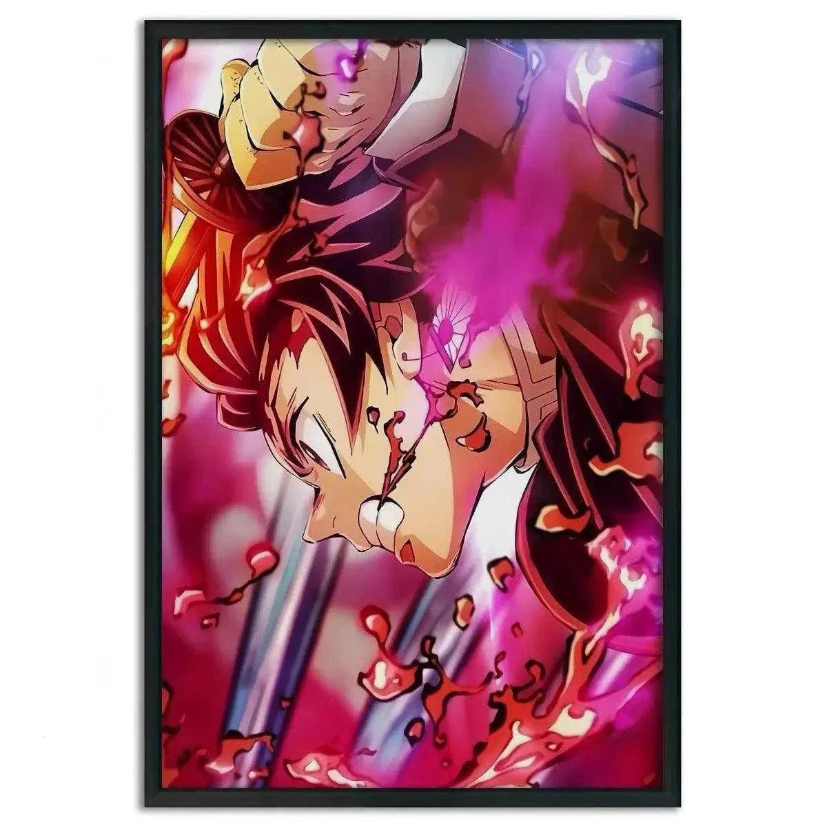 Purple Tanjiro - Demon Slayer - Anime Leinwandbild