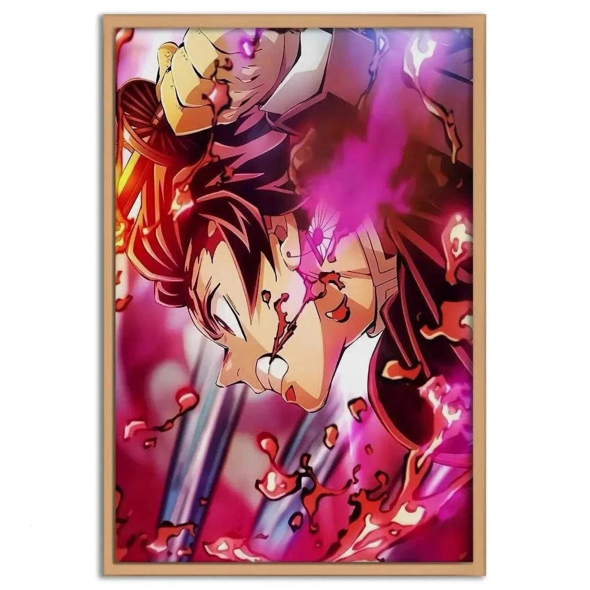Purple Tanjiro - Demon Slayer - Anime Leinwandbild