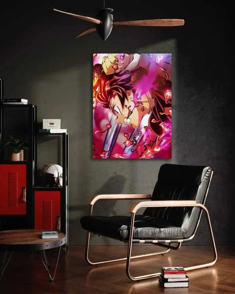 Purple Tanjiro - Demon Slayer - Anime Leinwandbild