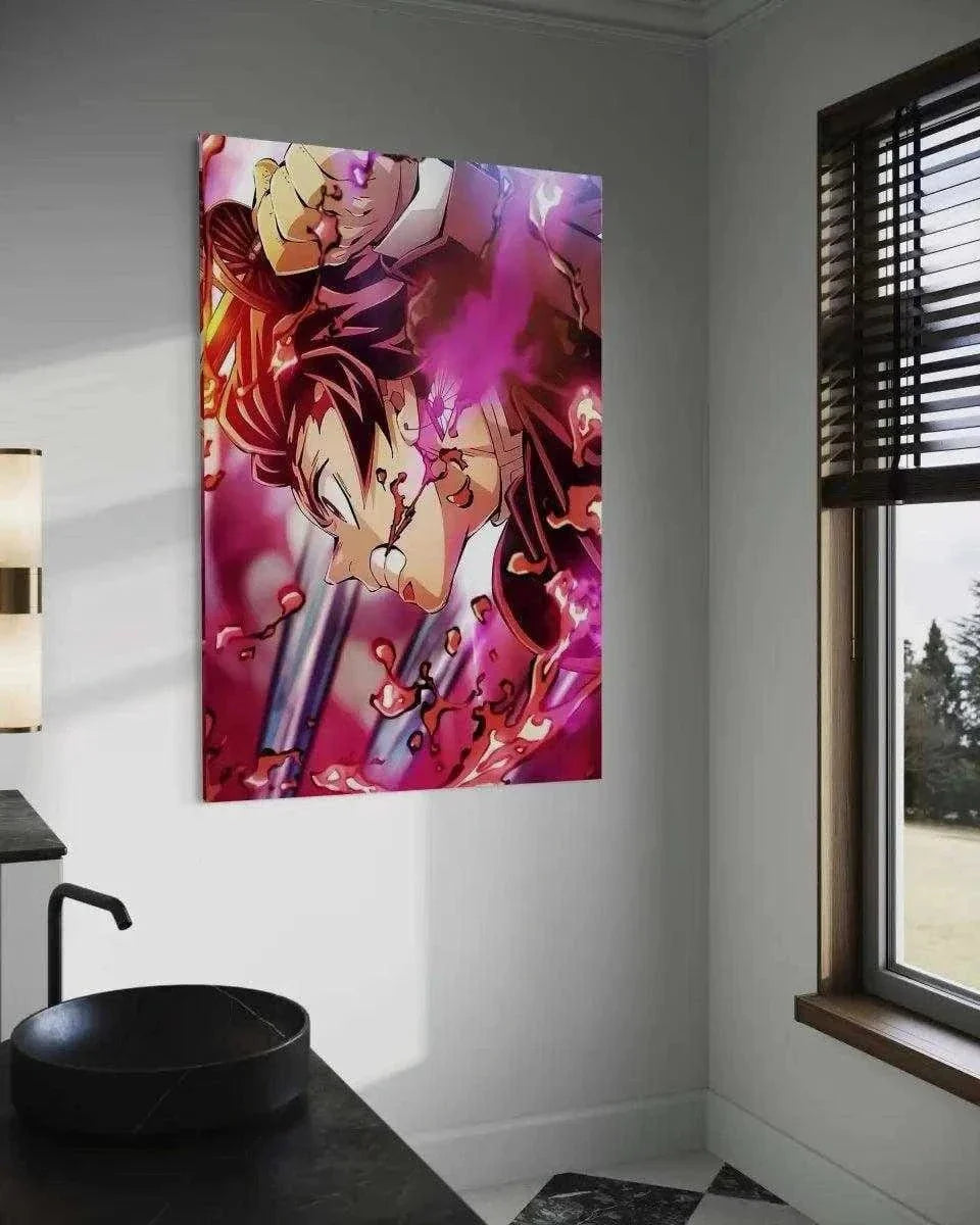 Purple Tanjiro - Demon Slayer - Anime Leinwandbild