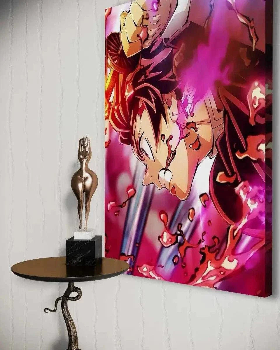 Purple Tanjiro - Demon Slayer - Anime Leinwandbild
