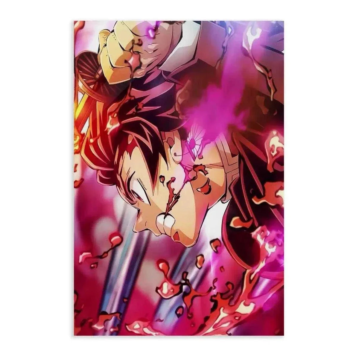 Purple Tanjiro - Demon Slayer - Anime Leinwandbild