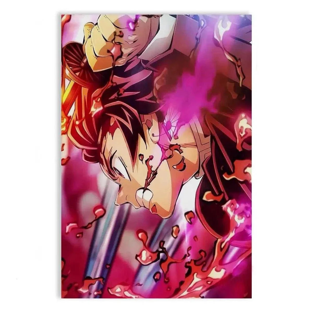Purple Tanjiro - Demon Slayer - Anime Leinwandbild