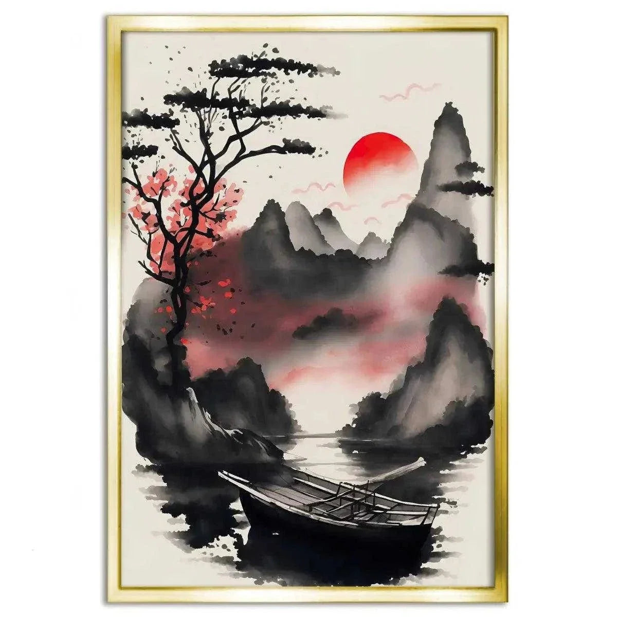 Red Morning - Leinwandbild Japanisch