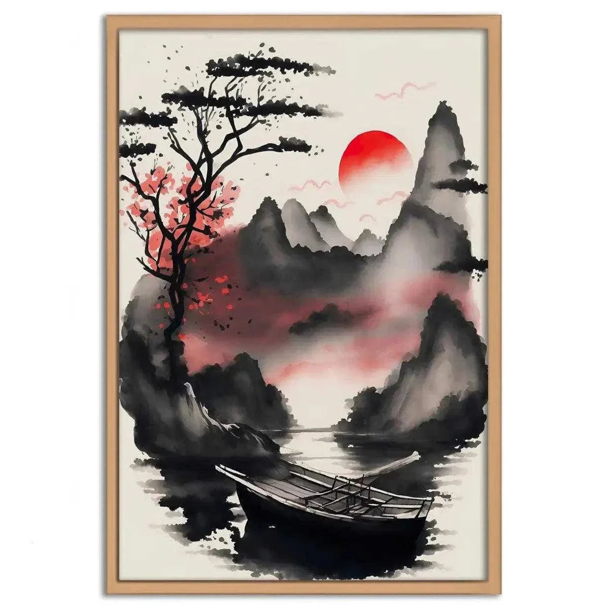 Red Morning - Leinwandbild Japanisch