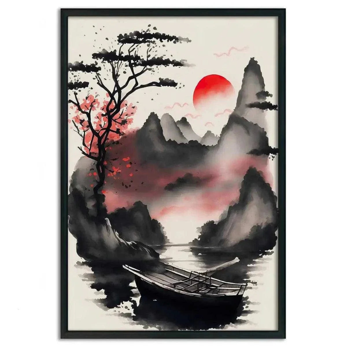 Red Morning - Leinwandbild Japanisch