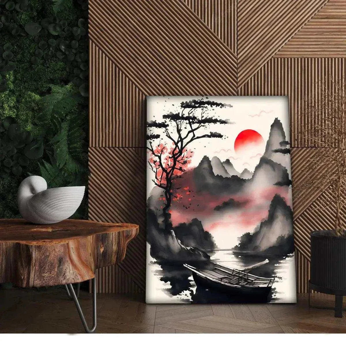 Red Morning - Leinwandbild Japanisch