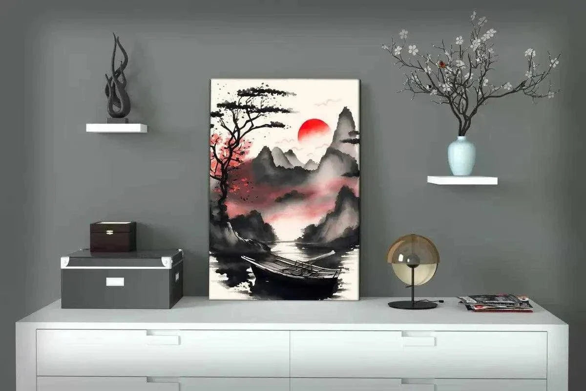 Red Morning - Leinwandbild Japanisch