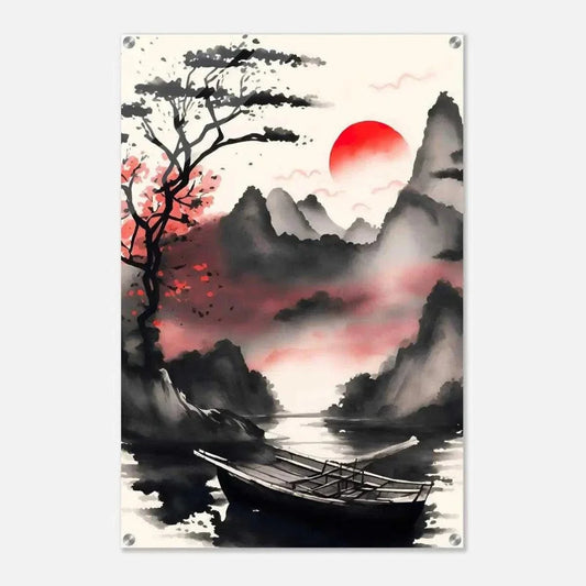 Red Morning - Leinwandbild Japanisch
