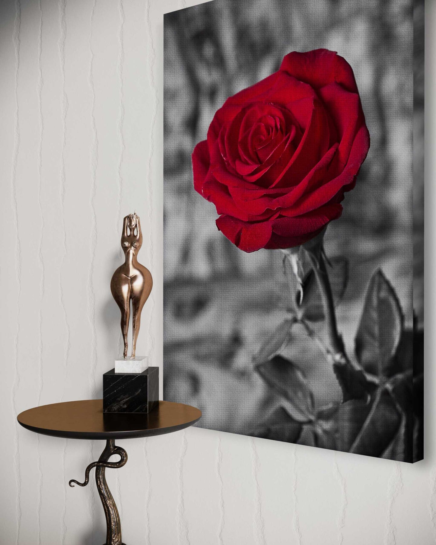 Red Rose - Leinwandbild Landschaft