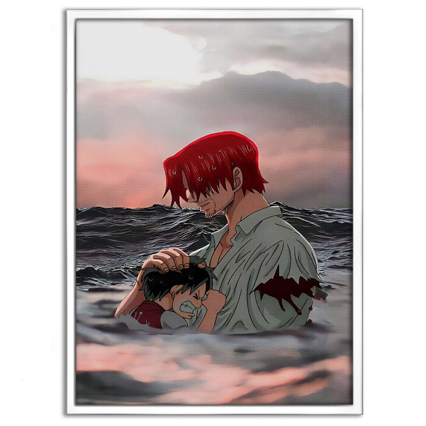 Shanks & Luffy - One Piece - Anime Leinwandbild