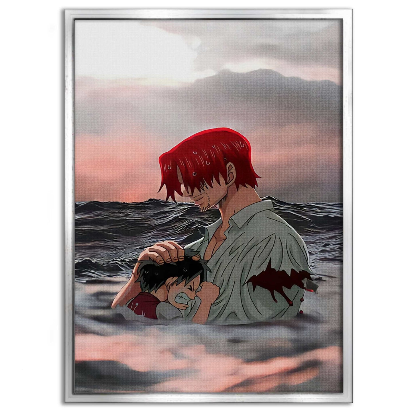 Shanks & Luffy - One Piece - Anime Leinwandbild