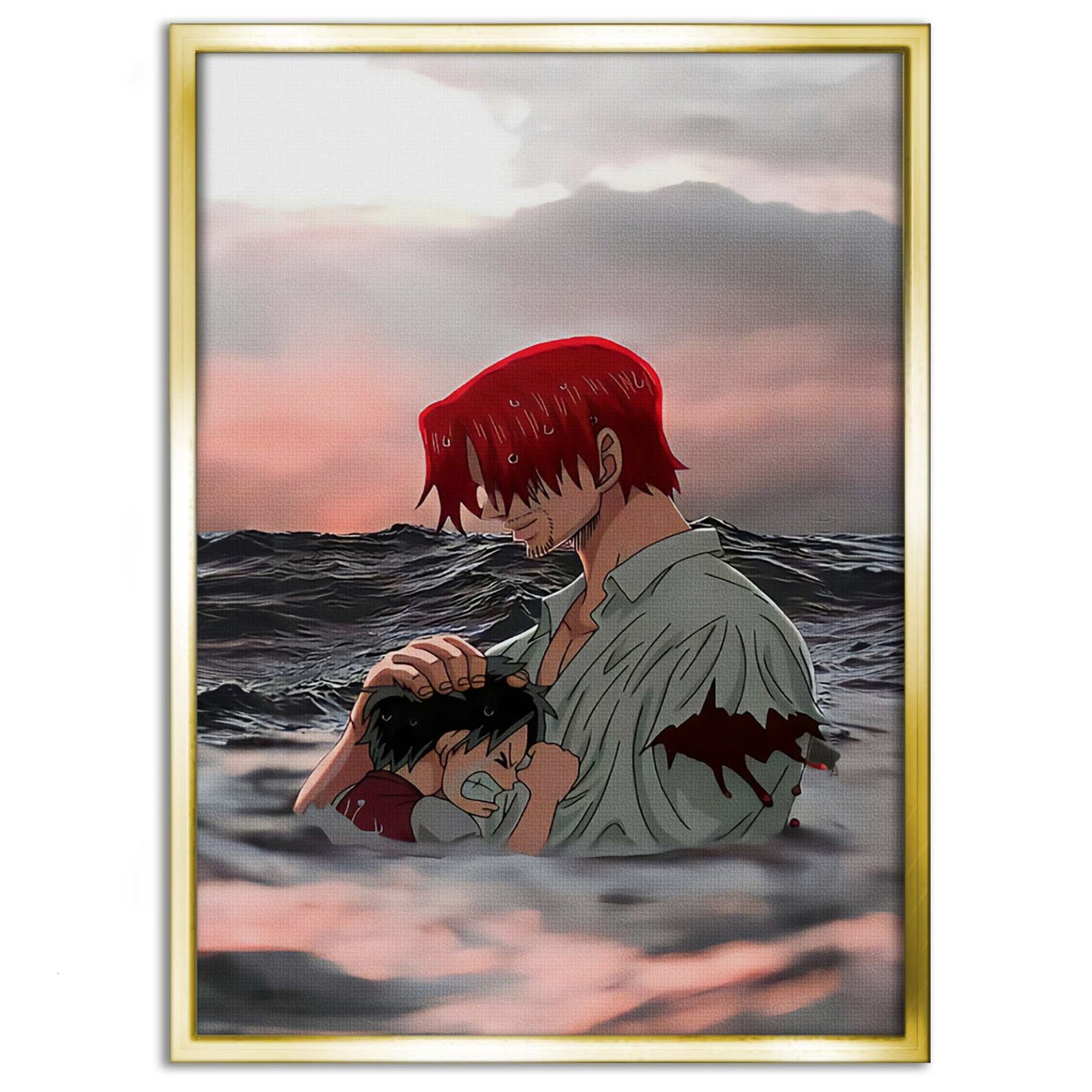 Shanks & Luffy - One Piece - Anime Leinwandbild