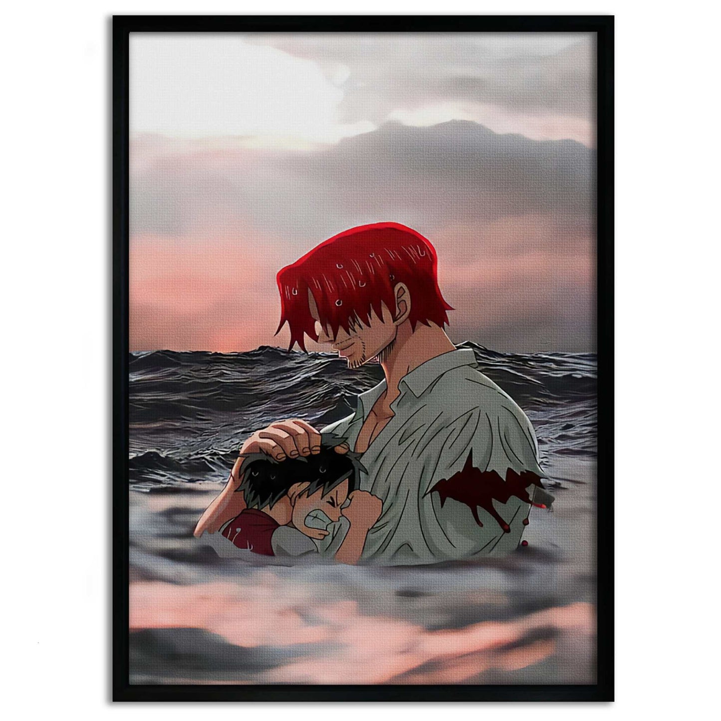 Shanks & Luffy - One Piece - Anime Leinwandbild