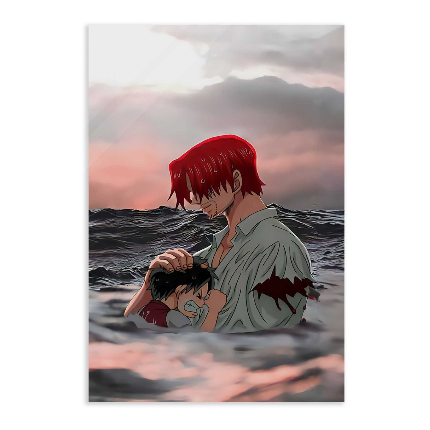 Shanks & Luffy - One Piece - Anime Leinwandbild
