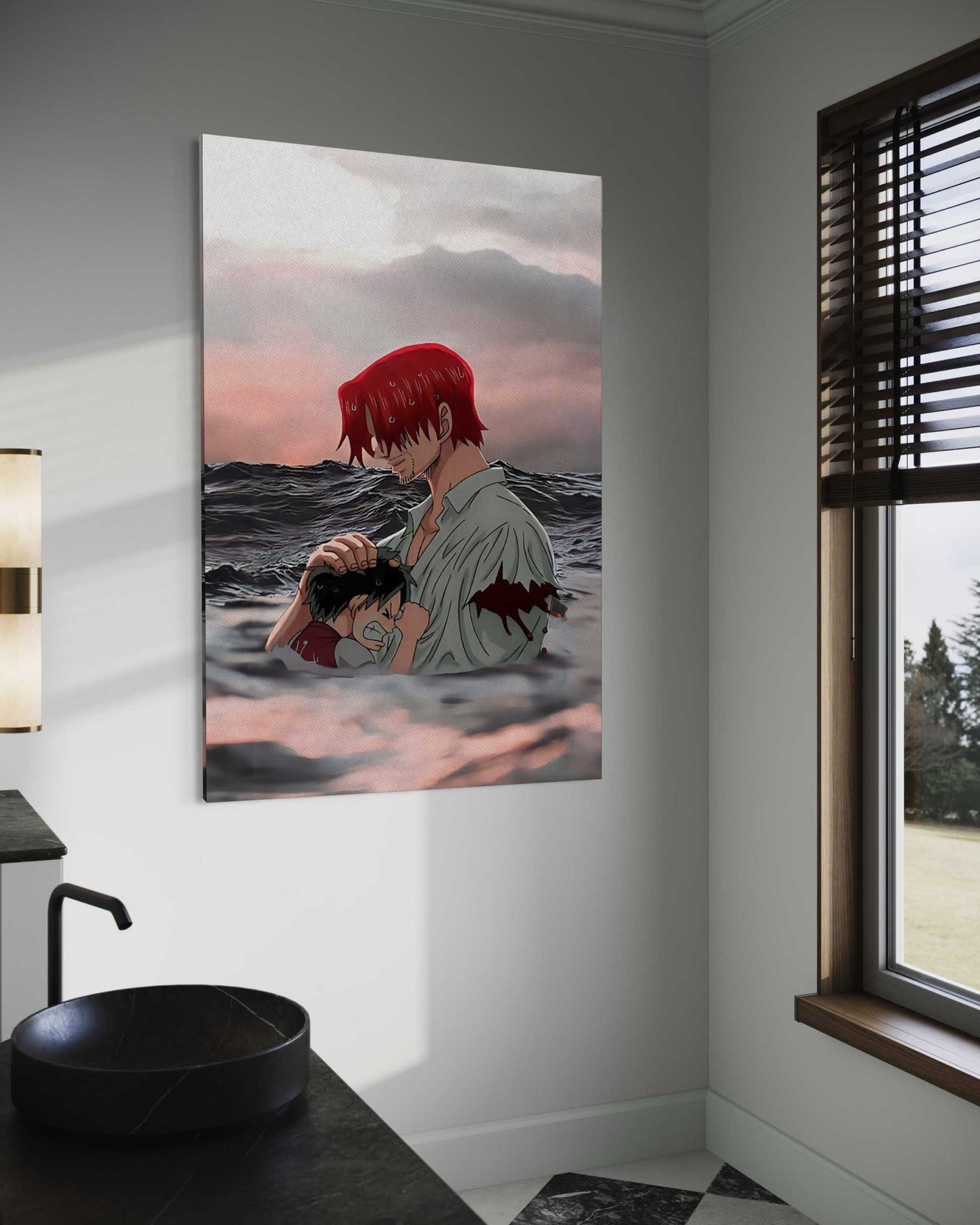 Shanks & Luffy - One Piece - Anime Leinwandbild