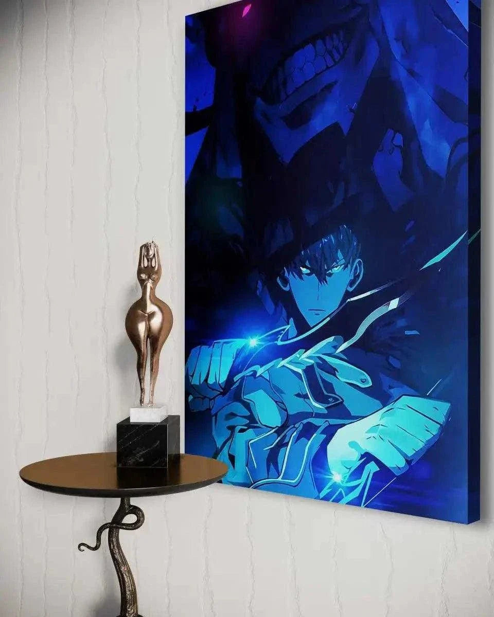 Sung Jinwoo Blue - Solo Leveling - Anime Leinwandbild