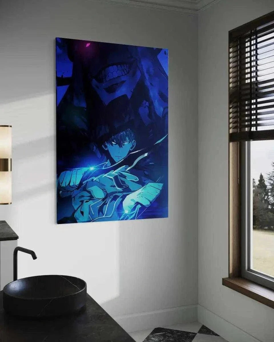 Sung Jinwoo Blue - Solo Leveling - Anime Leinwandbild