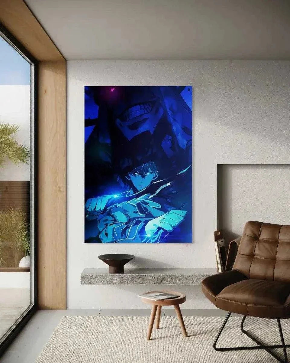 Sung Jinwoo Blue - Solo Leveling - Anime Leinwandbild