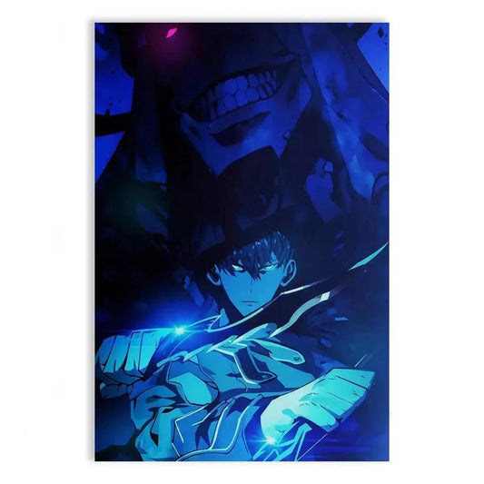 Sung Jinwoo Blue - Solo Leveling - Anime Leinwandbild