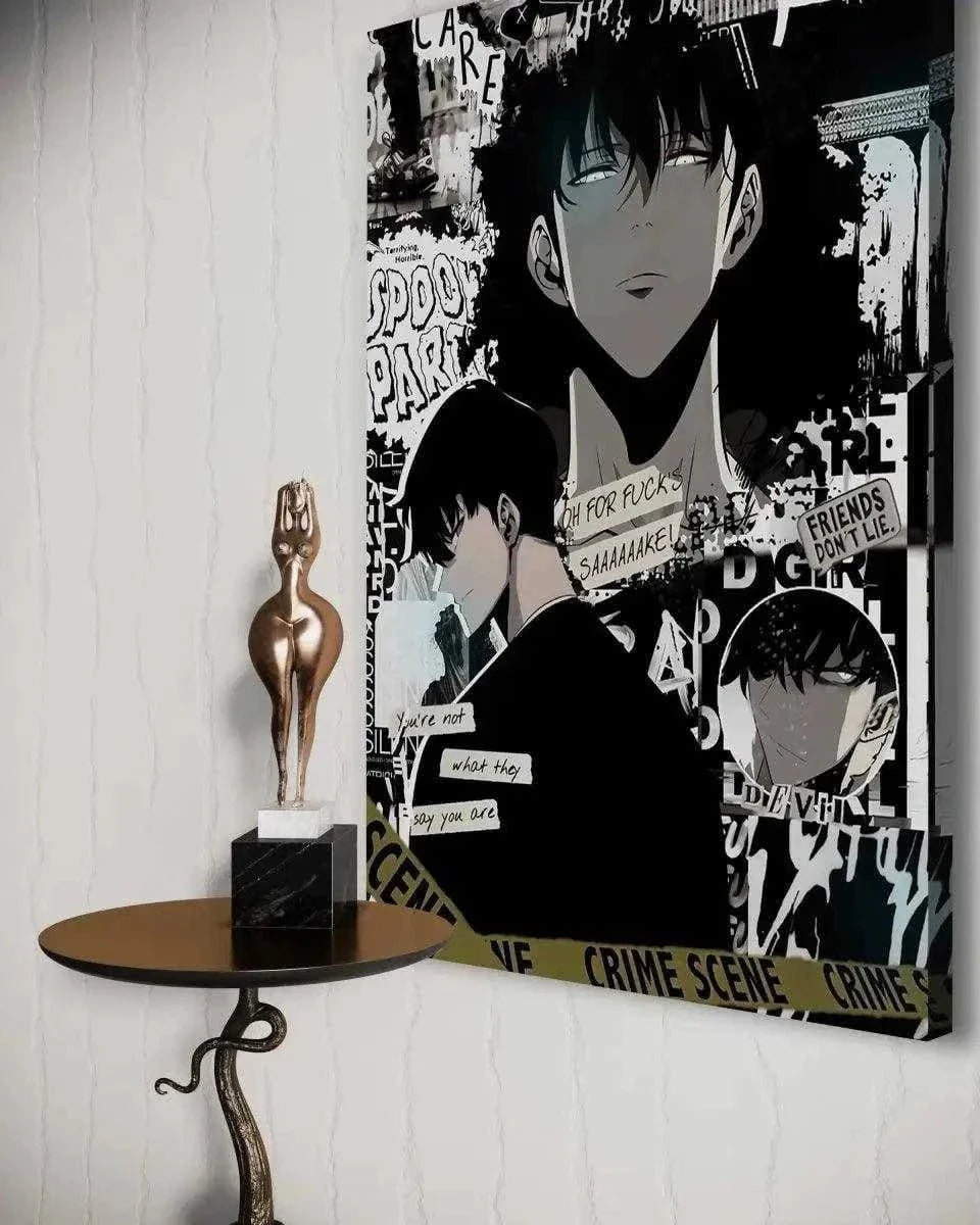 Sung Jinwoo Manga Style - Solo Leveling - Anime Leinwandbild