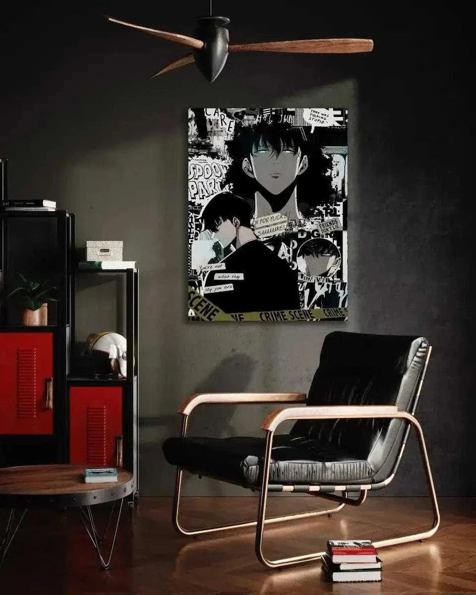Sung Jinwoo Manga Style - Solo Leveling - Anime Leinwandbild