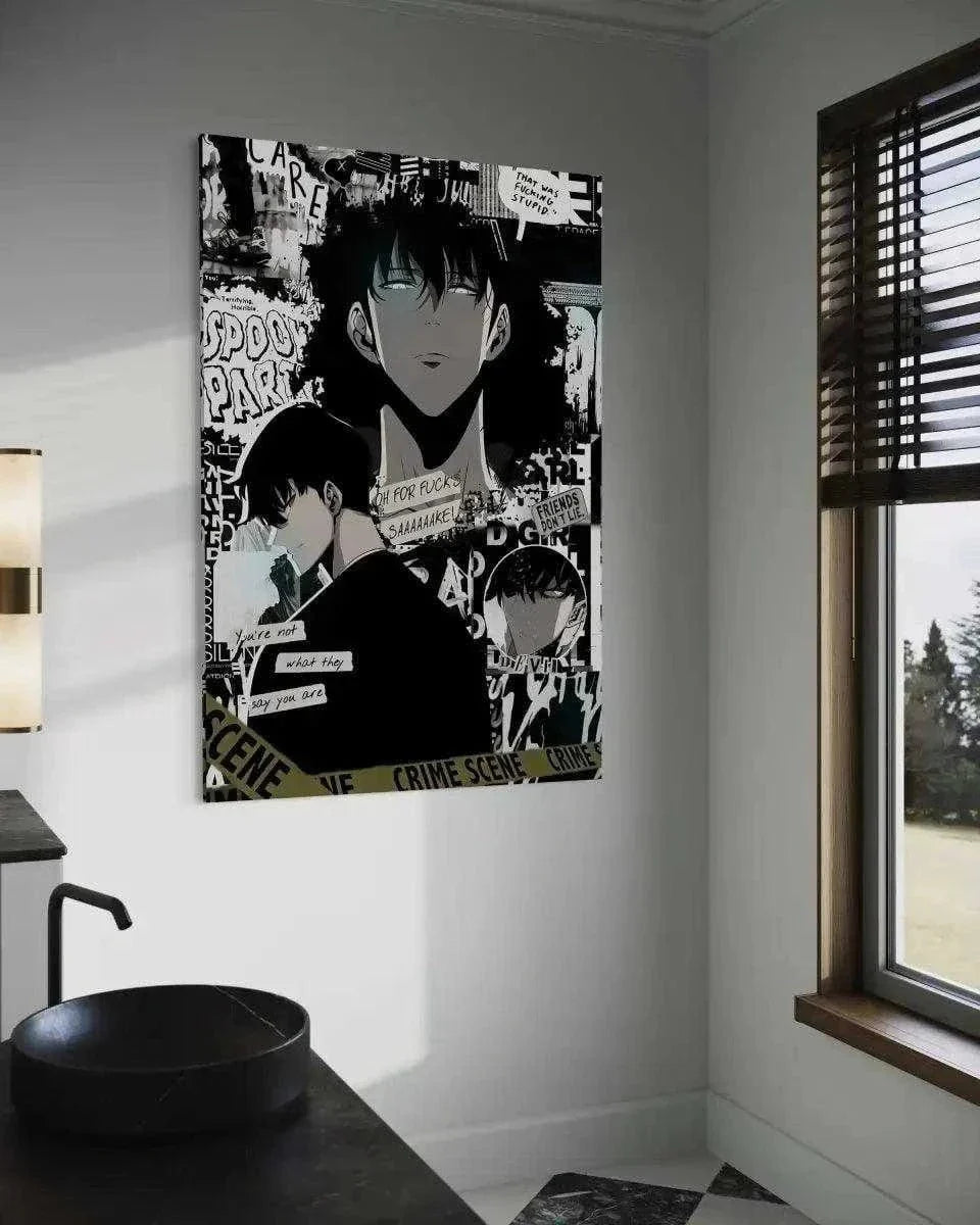 Sung Jinwoo Manga Style - Solo Leveling - Anime Leinwandbild