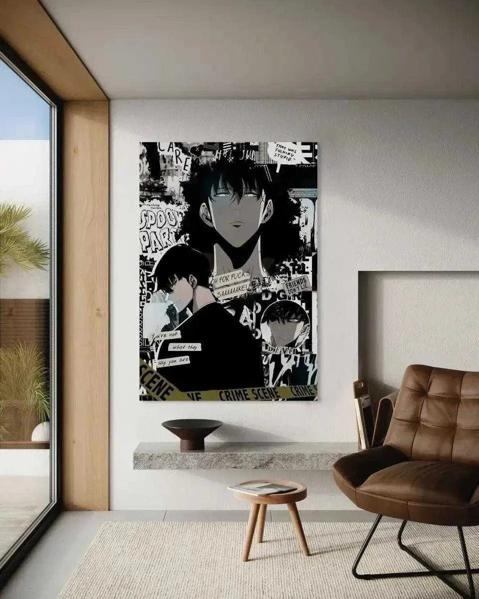 Sung Jinwoo Manga Style - Solo Leveling - Anime Leinwandbild