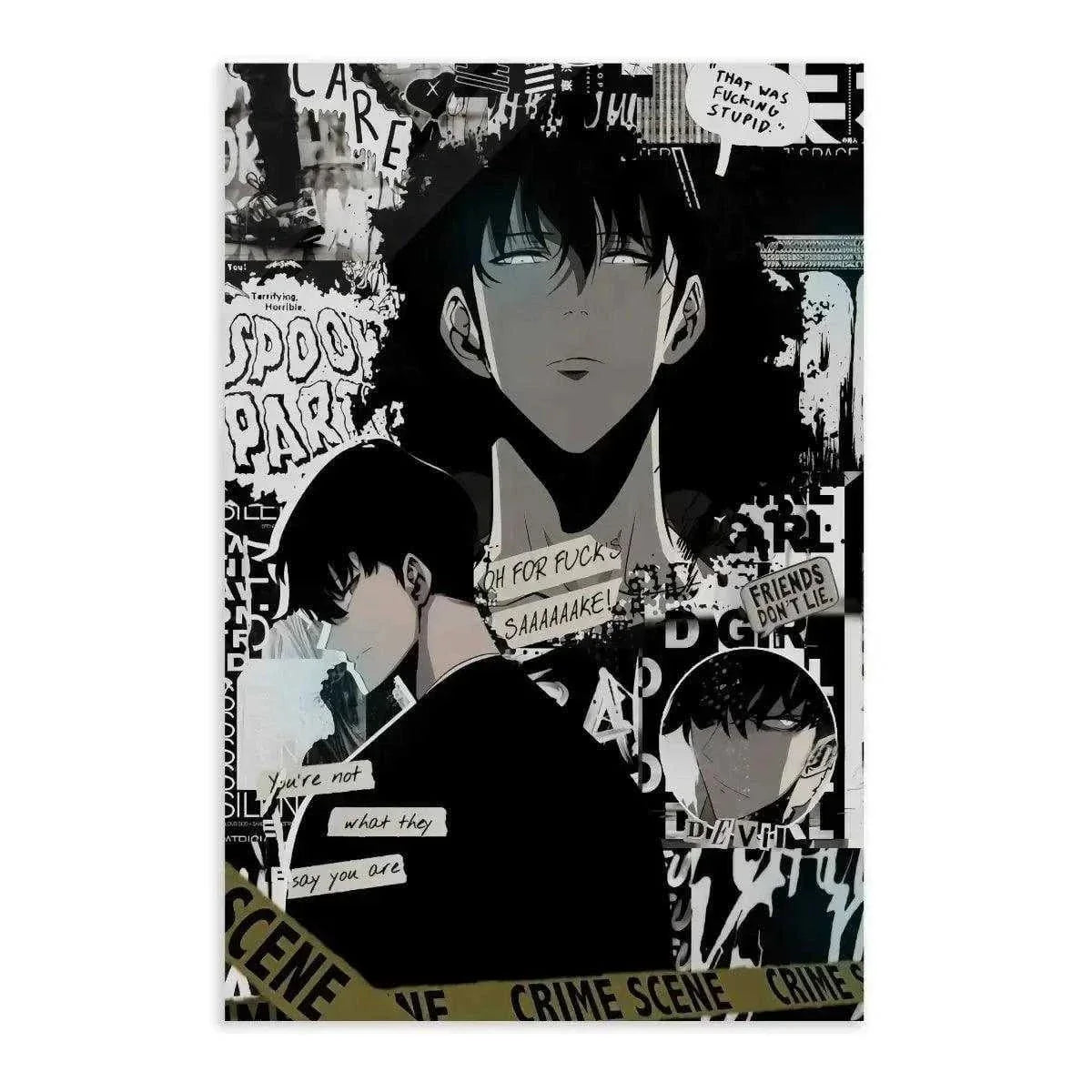 Sung Jinwoo Manga Style - Solo Leveling - Anime Leinwandbild