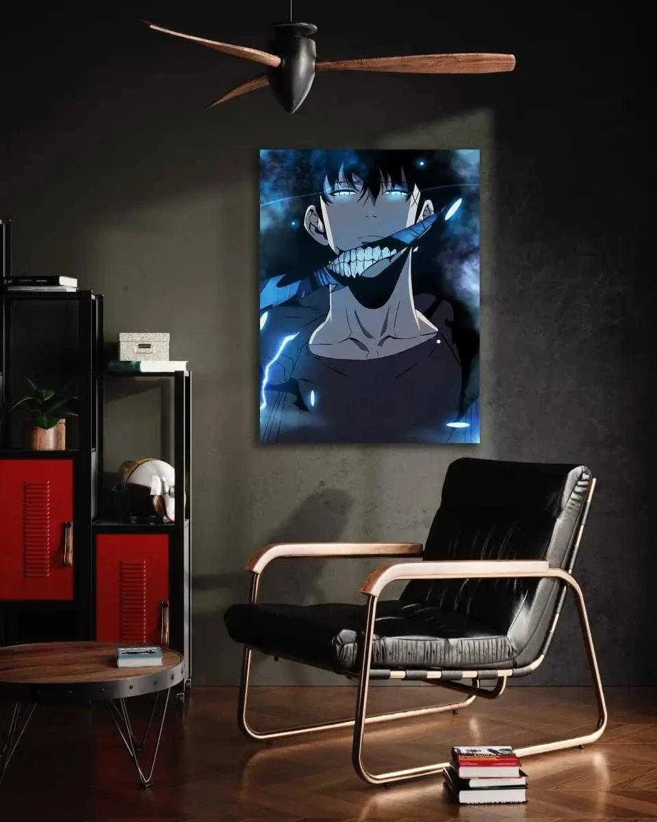 Sung Jinwoo Smile - Solo Leveling - Anime Leinwandbild