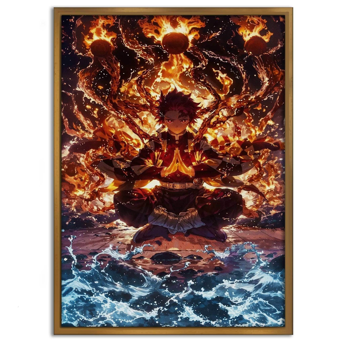 Tanjiro Meditation - Demon Slayer - Anime Leinwandbild