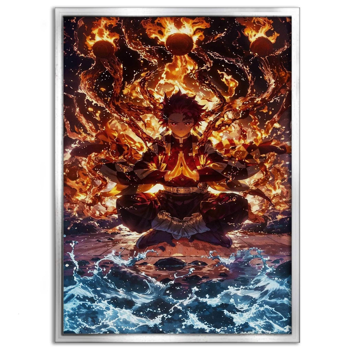 Tanjiro Meditation - Demon Slayer - Anime Leinwandbild