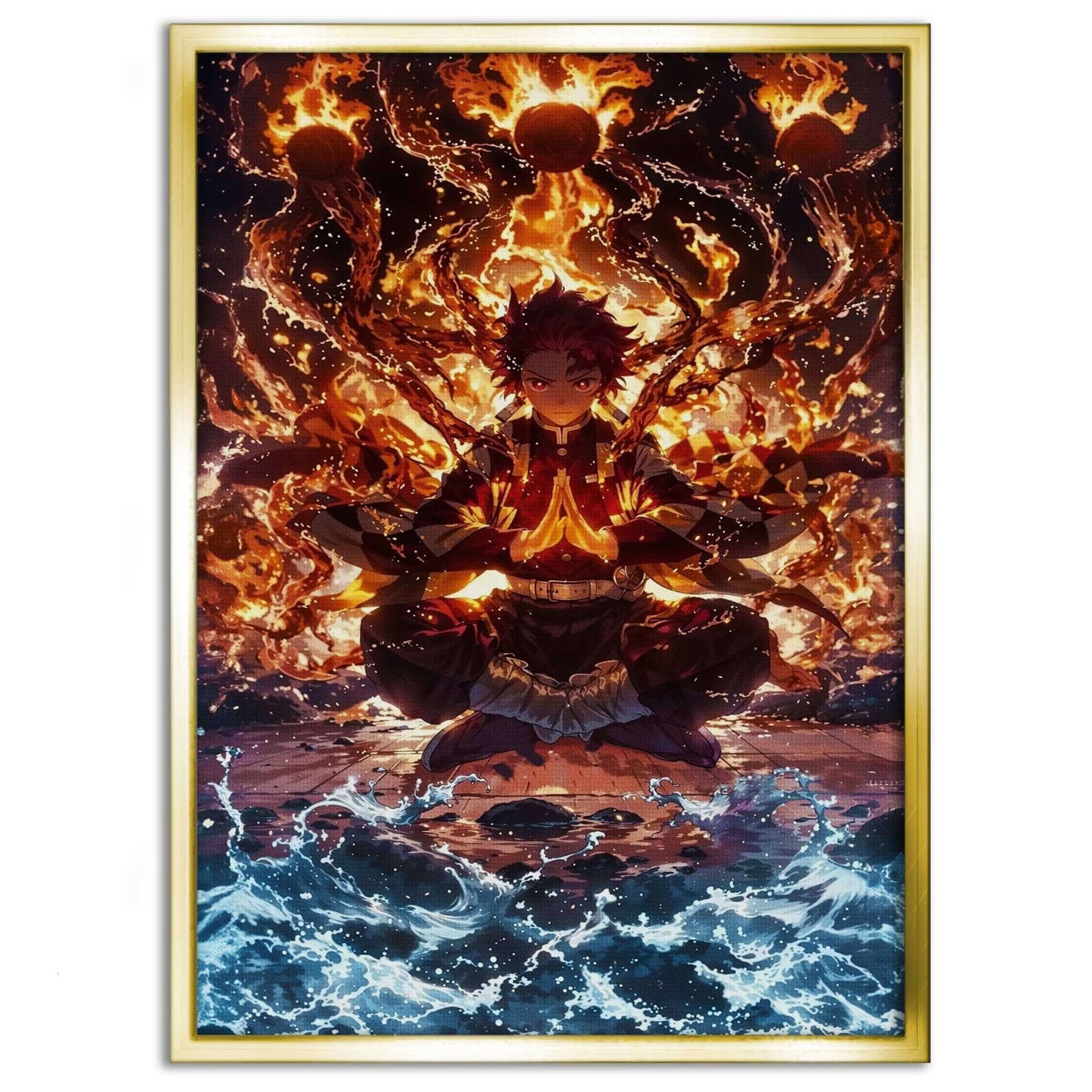 Tanjiro Meditation - Demon Slayer - Anime Leinwandbild