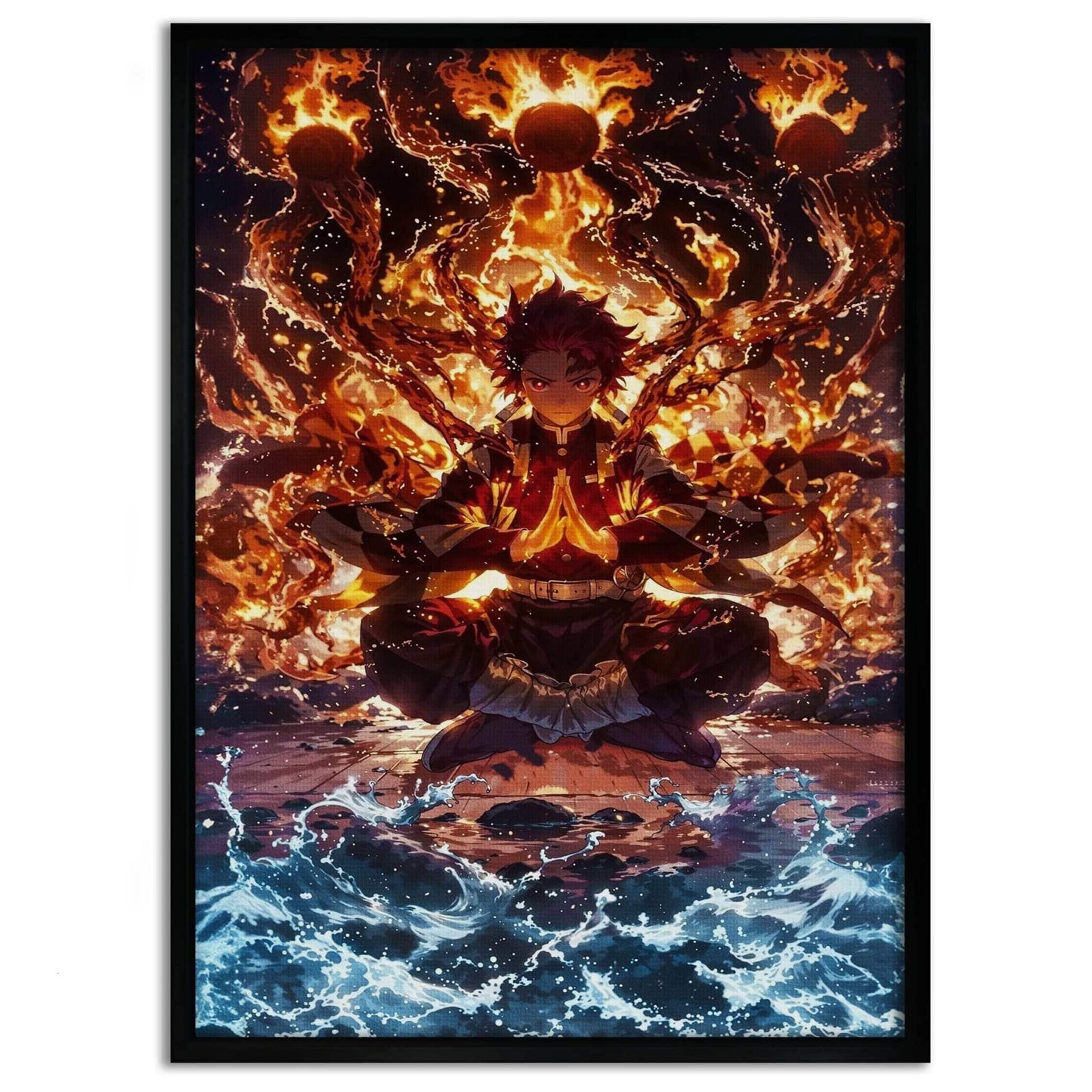 Tanjiro Meditation - Demon Slayer - Anime Leinwandbild