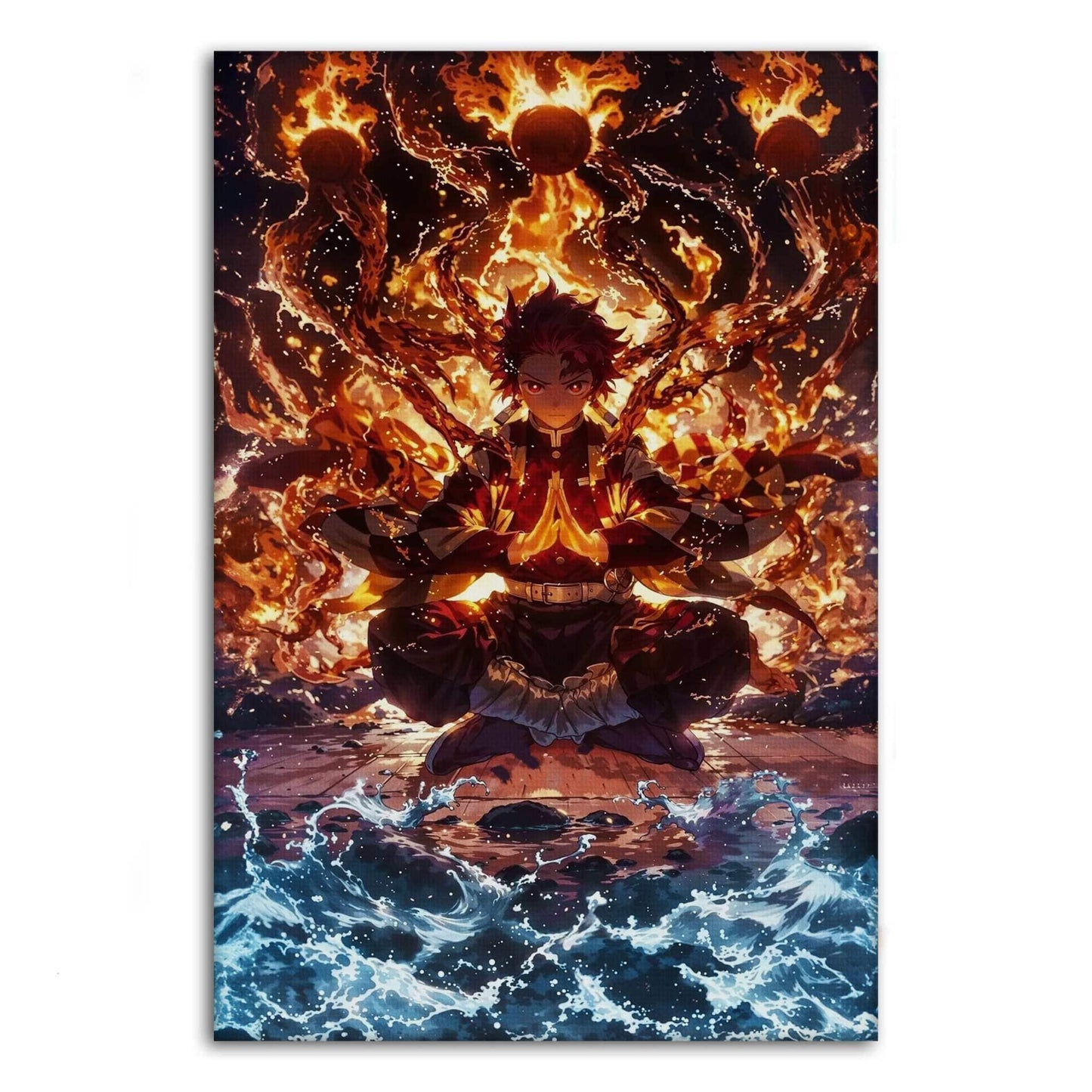 Tanjiro Meditation - Demon Slayer - Anime Leinwandbild