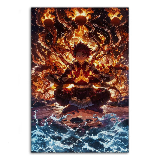 Tanjiro Meditation - Demon Slayer - Anime Leinwandbild