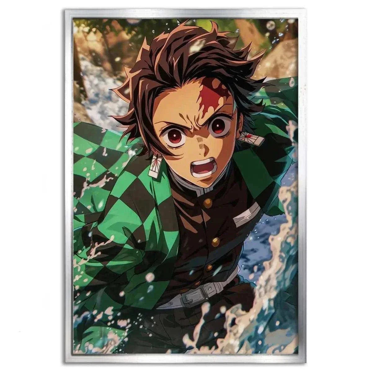 Tanjiro Water Breathing - Demon Slayer - Anime Leinwandbild