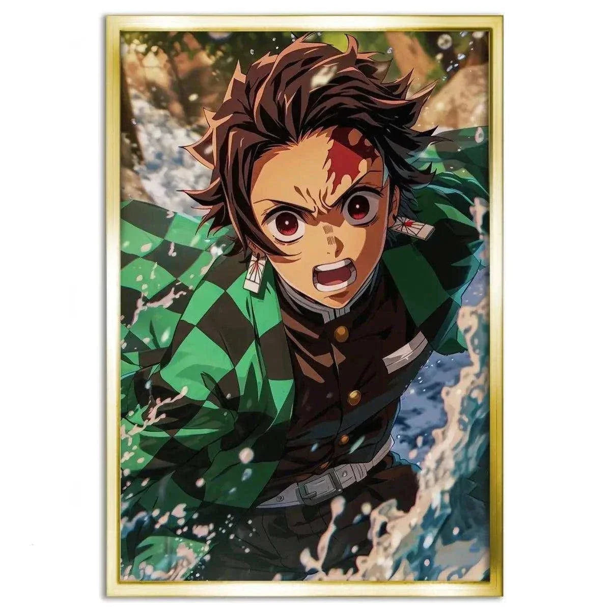 Tanjiro Water Breathing - Demon Slayer - Anime Leinwandbild