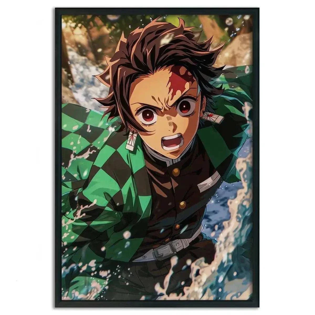 Tanjiro Water Breathing - Demon Slayer - Anime Leinwandbild