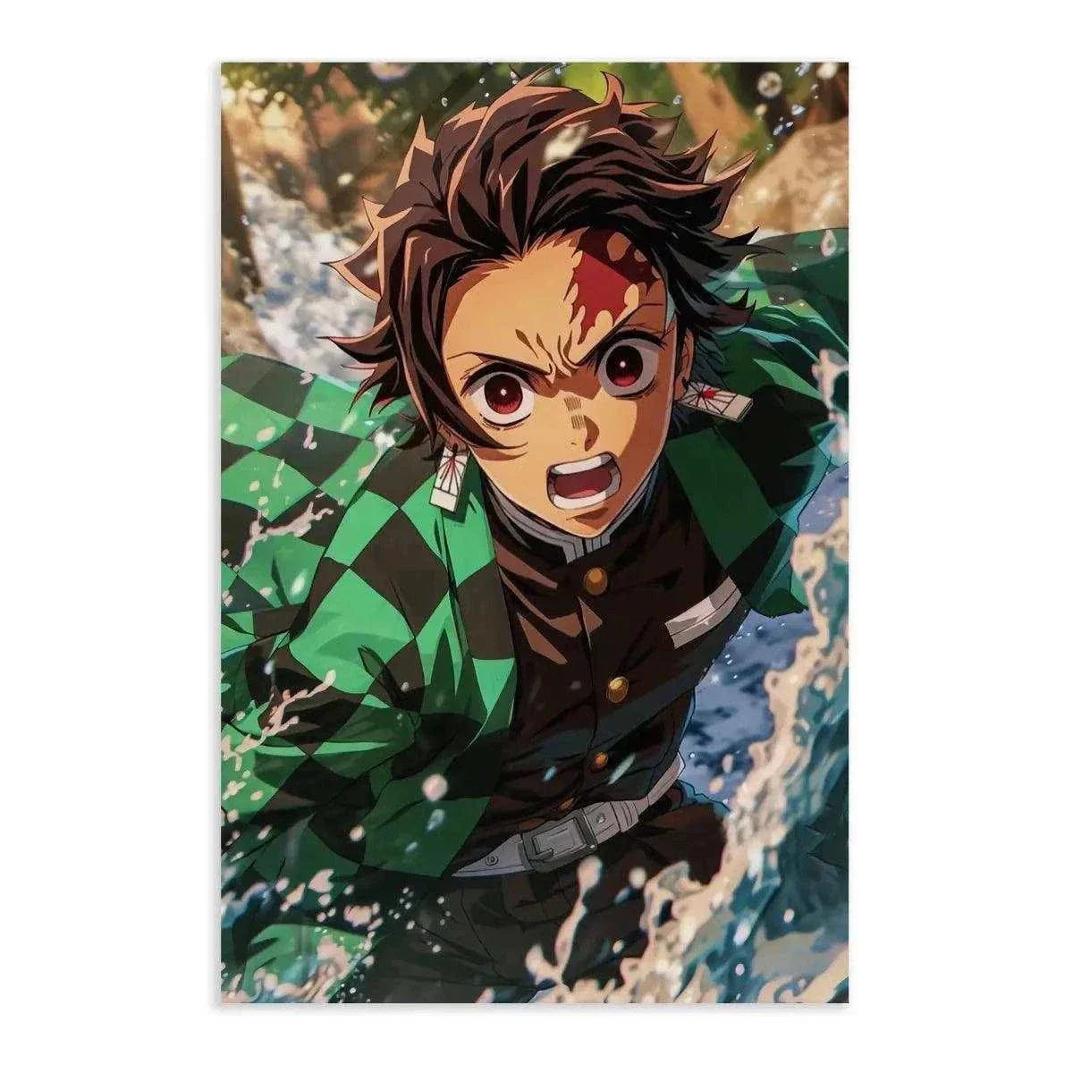Tanjiro Water Breathing - Demon Slayer - Anime Leinwandbild