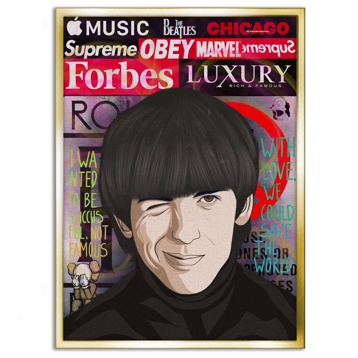 The Beatles 3 - Leinwandbild Pop Art