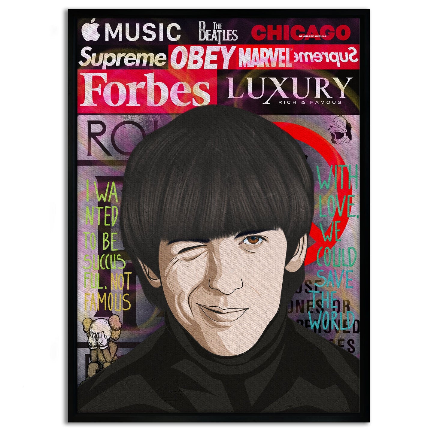 The Beatles 3 - Leinwandbild Pop Art