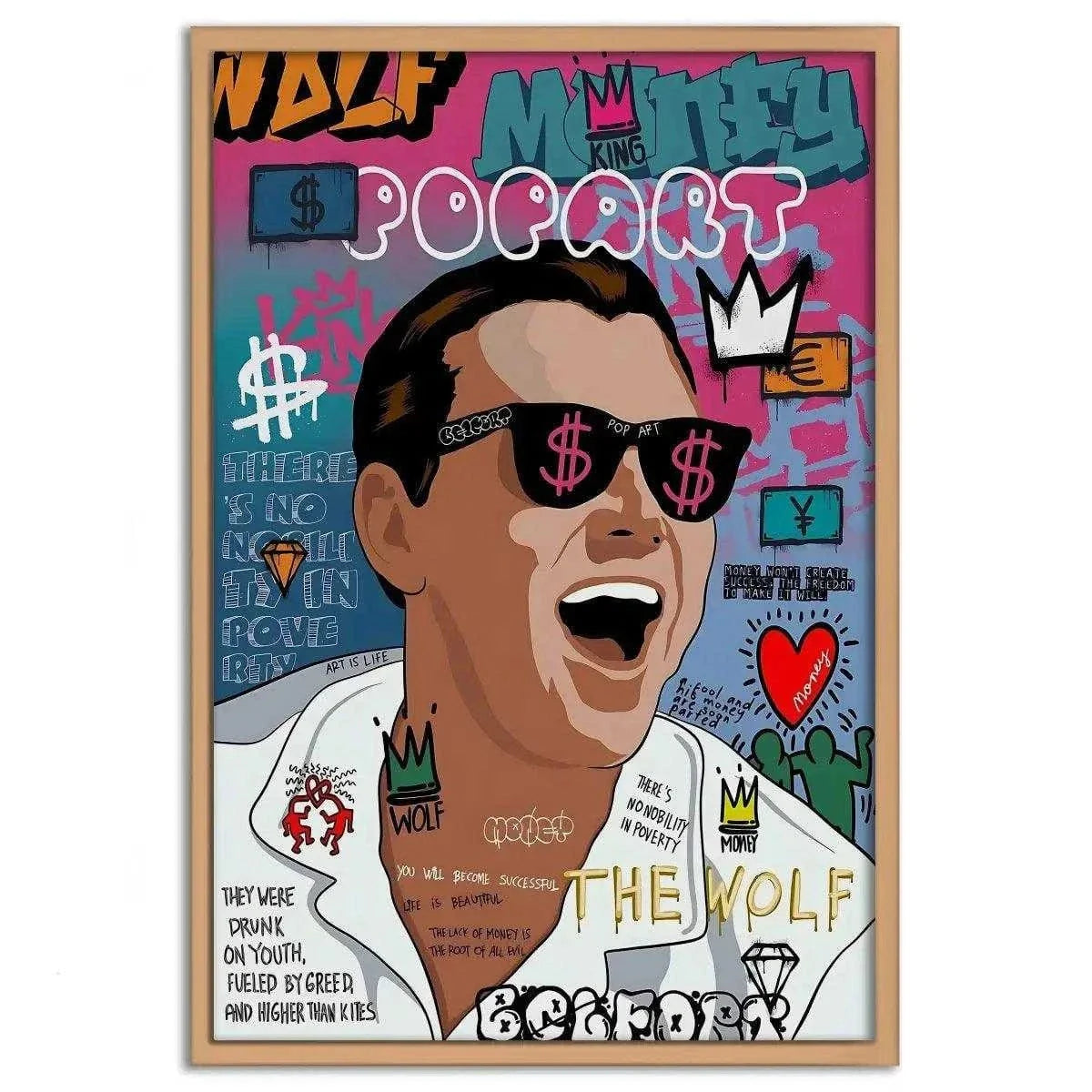 The Wolf - Jordan Belfort - Leinwandbild Pop Art