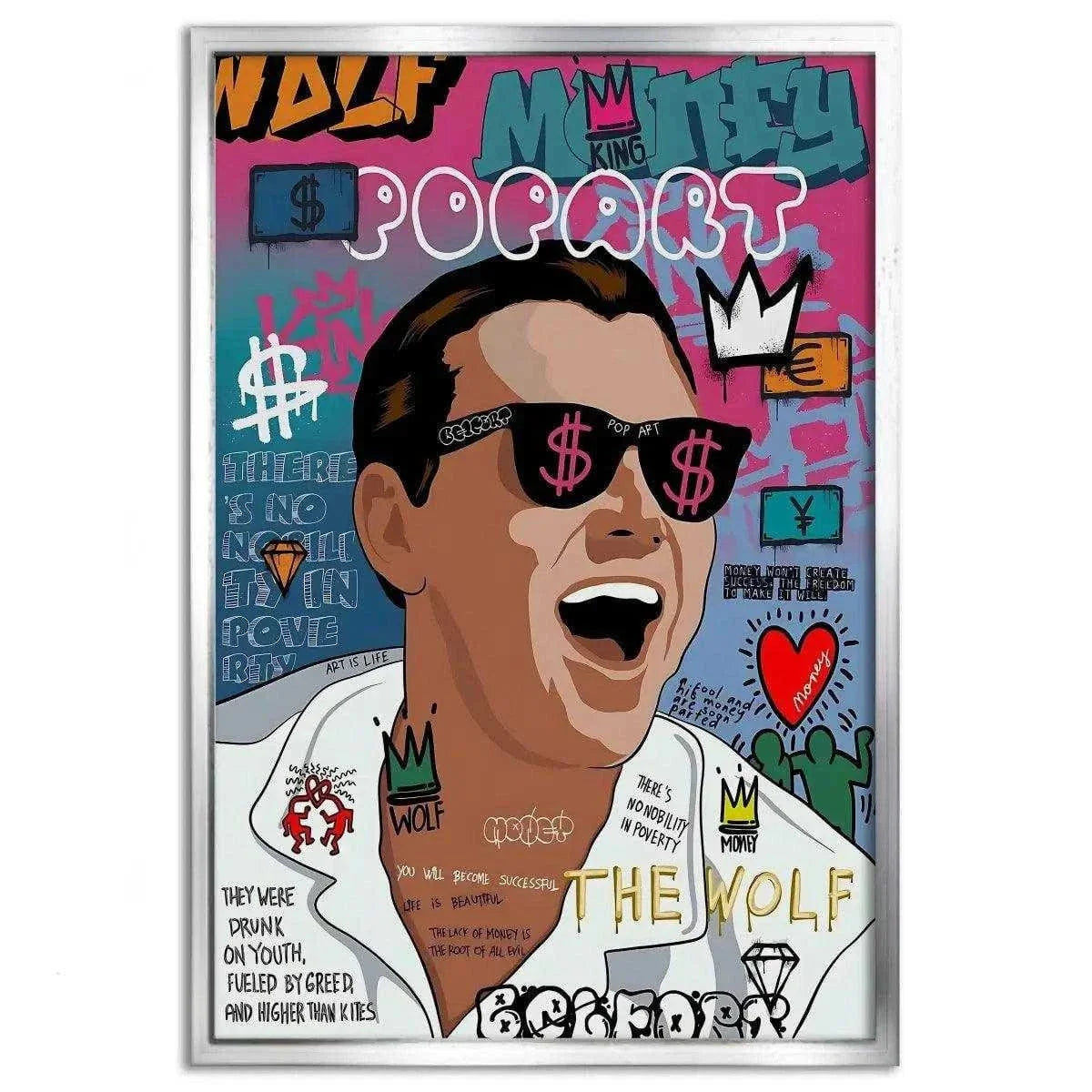 The Wolf - Jordan Belfort - Leinwandbild Pop Art