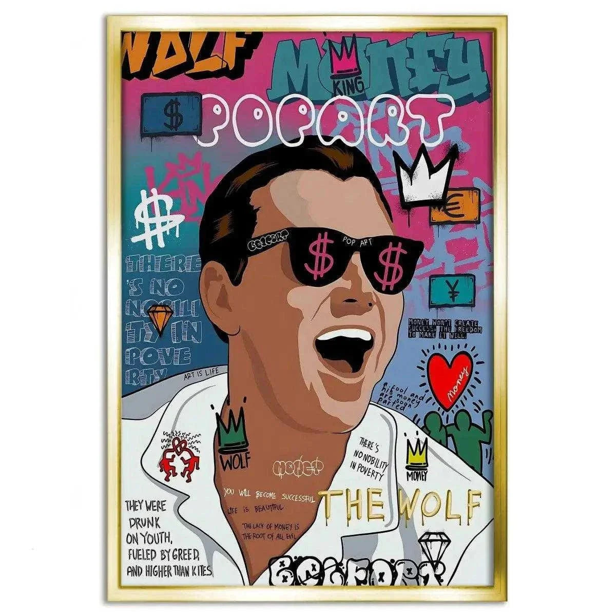 The Wolf - Jordan Belfort - Leinwandbild Pop Art